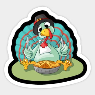 Thanksgiving Turkey Feast Sticker